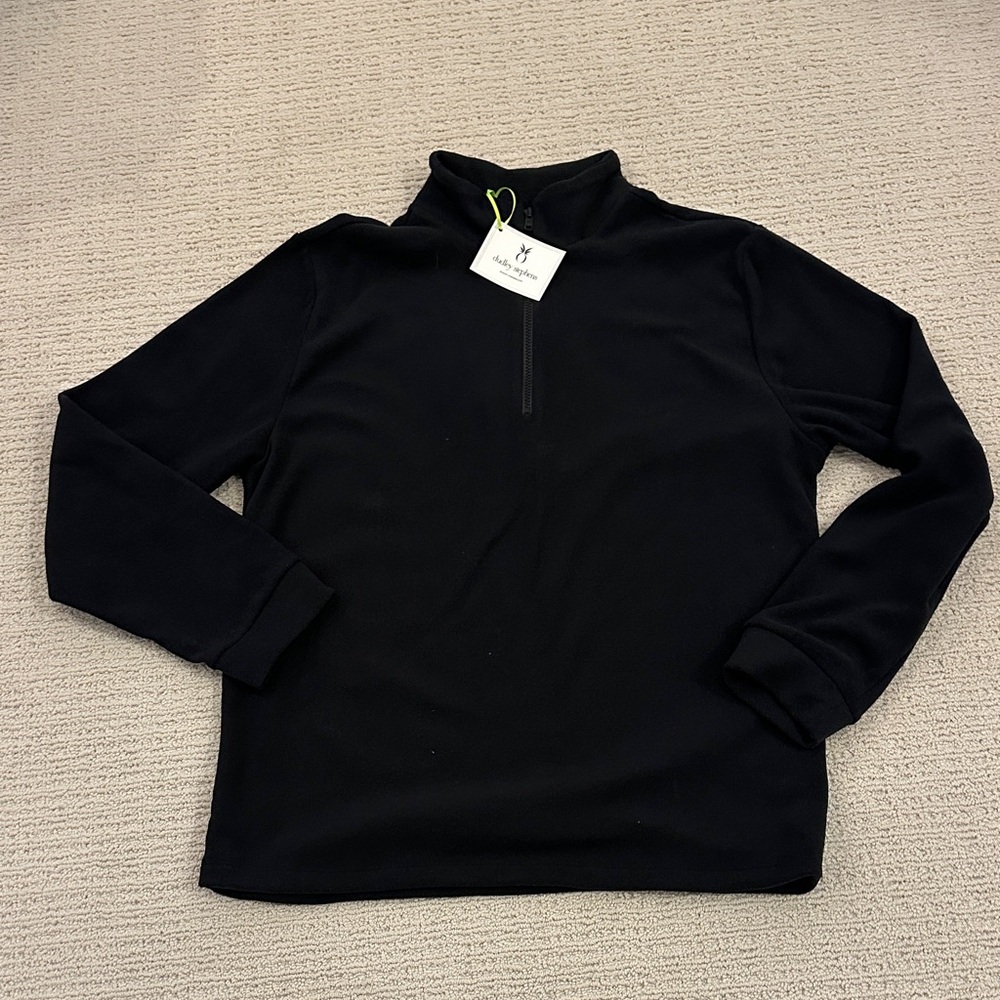 Dudley Stephens Black Zip-Up Men's Sweater